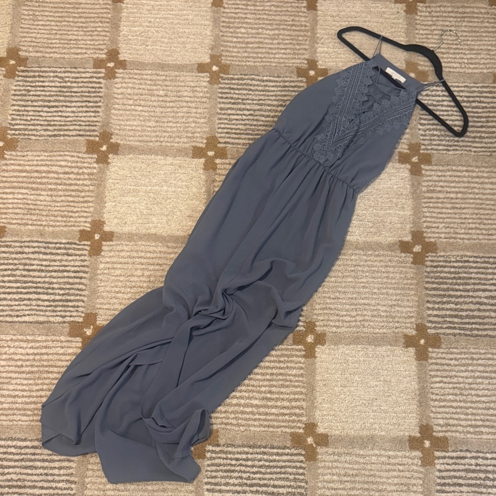 Wayf Charcoal Halter Dress